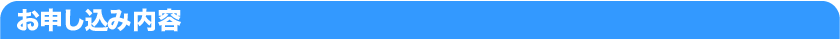 お申し込み内容